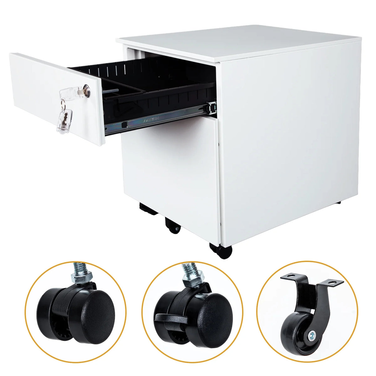 2-Drawer Mobile File Cabinet U389