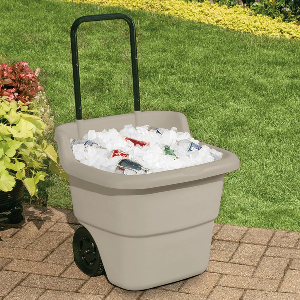 15 Gallon Resin Rolling Lawn and Utility Cart Z383