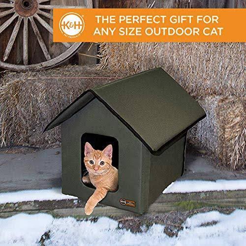 Outdoor Heated Kitty House Cat Shelter E647794