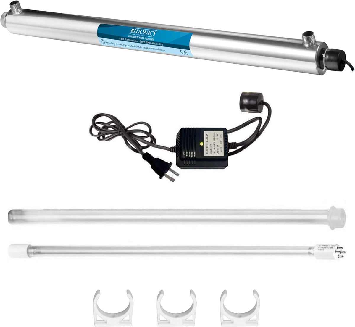 55W UV Ultraviolet Whole House Water System with Sediment and CTO Carbon 2.5x20 E5190