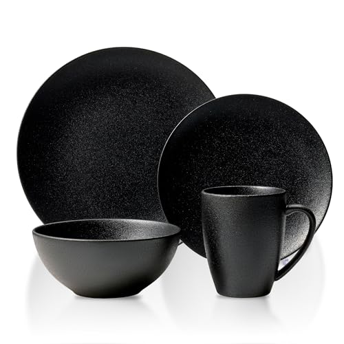 16-Piece Porcelain Dinnerware Set, Service for 4, Blue S419
