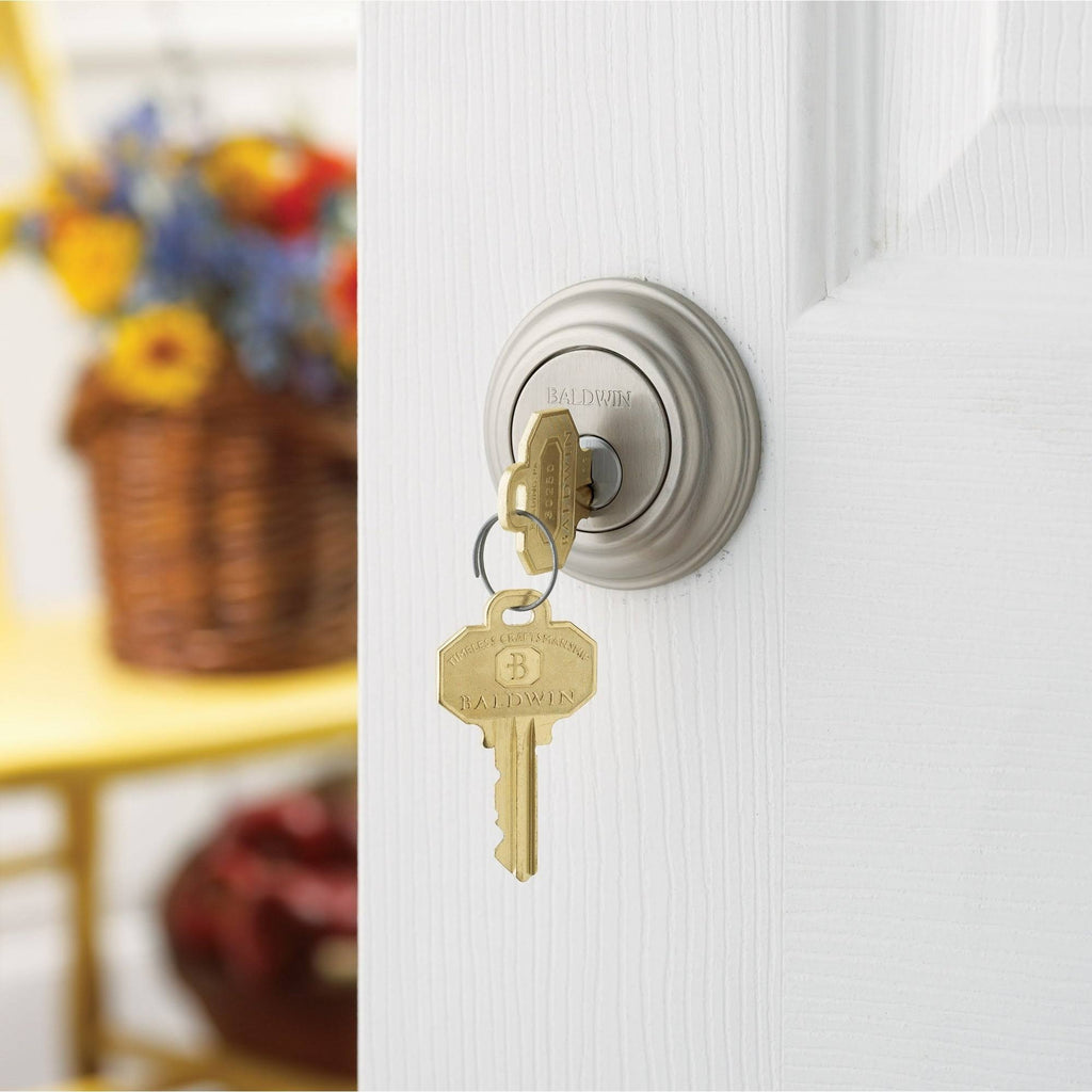 Satin Nickel Round Deadbolt Double Cylinder D781508