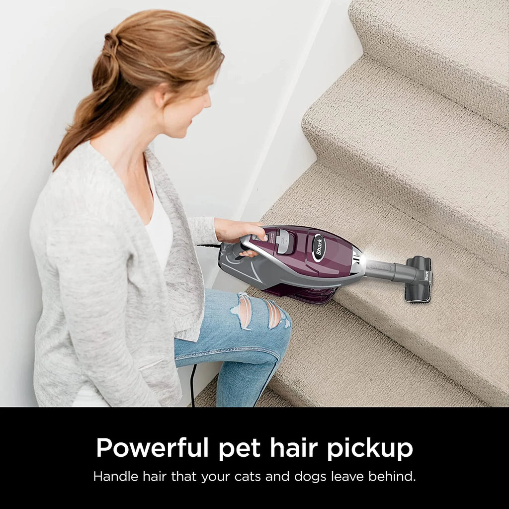 Corded Stick Vacuum with LED Headlights, XL Dust Cup, Pet Attachments E52983