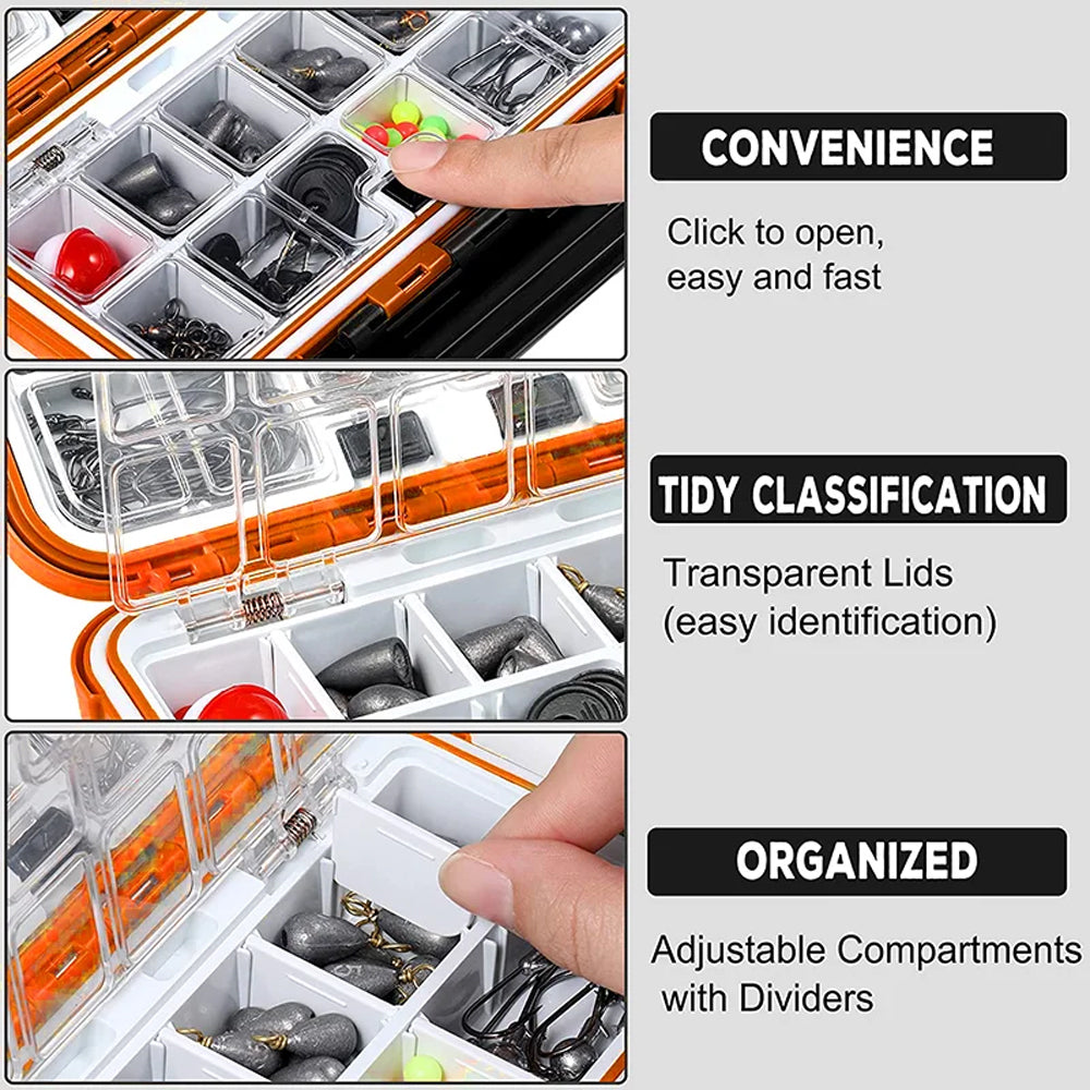 257pcs Fishing Tackle Box with Lures and Hooks B8177