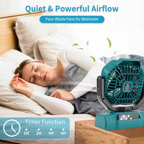 20000mAh Rechargeable Portable Camping Fan with Remote Control, Black C63016