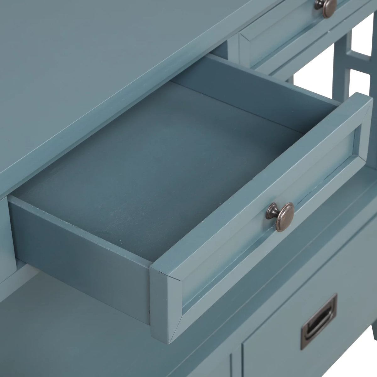 Blue Pine Wood Console Table F435