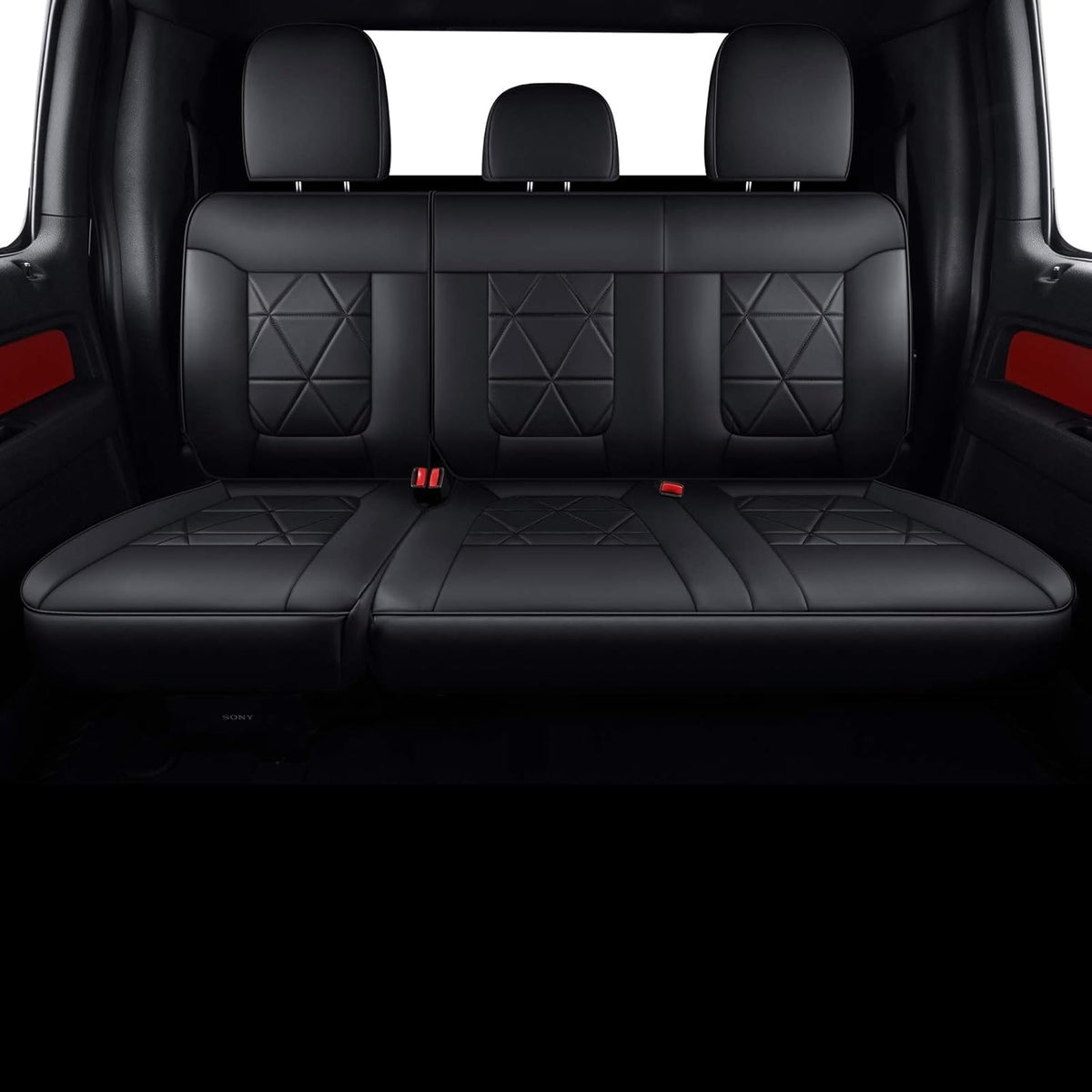 2 Pc Black Front Seat Covers Q615306