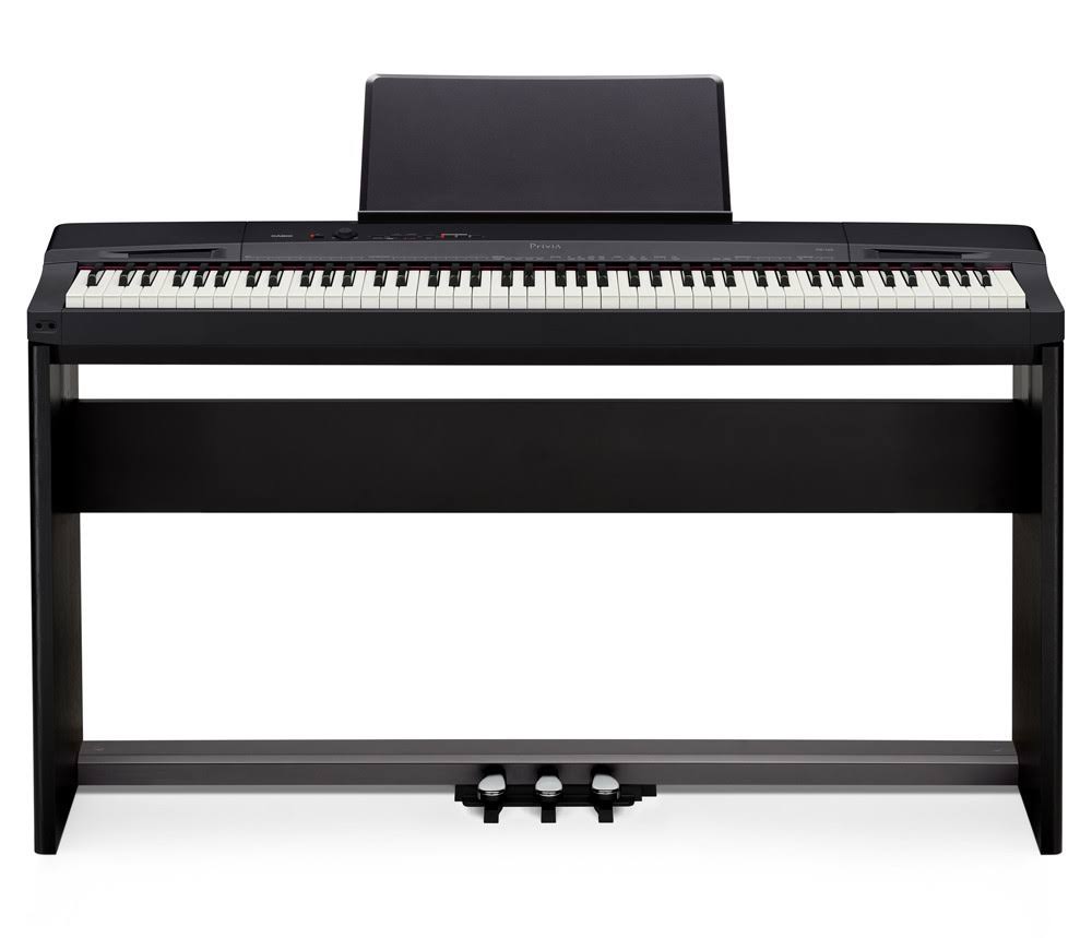 Black Digital Piano with Stand and Pedals D5517