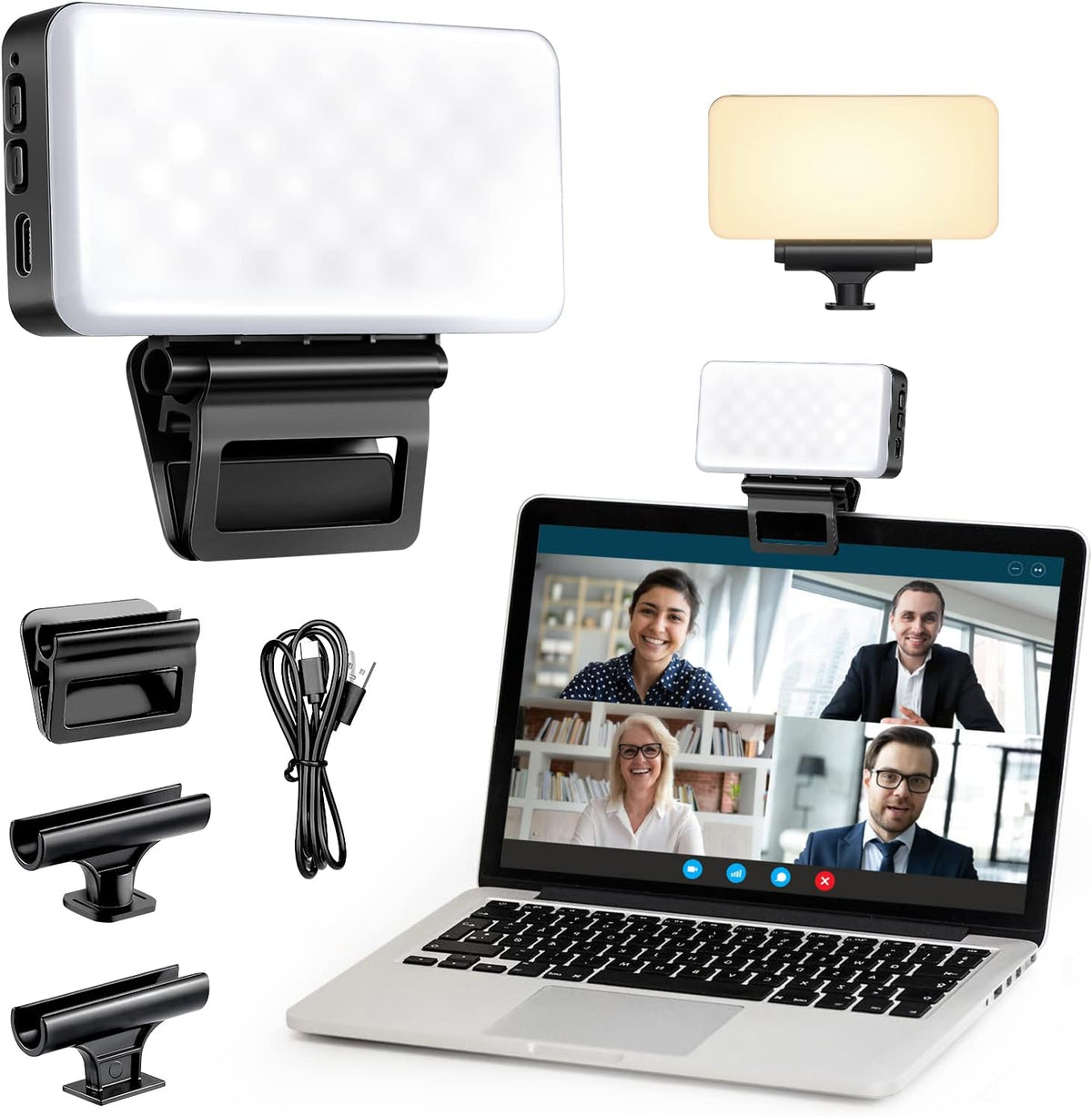 Dimmable Video Conference Lighting Kit with 3 Clips N932