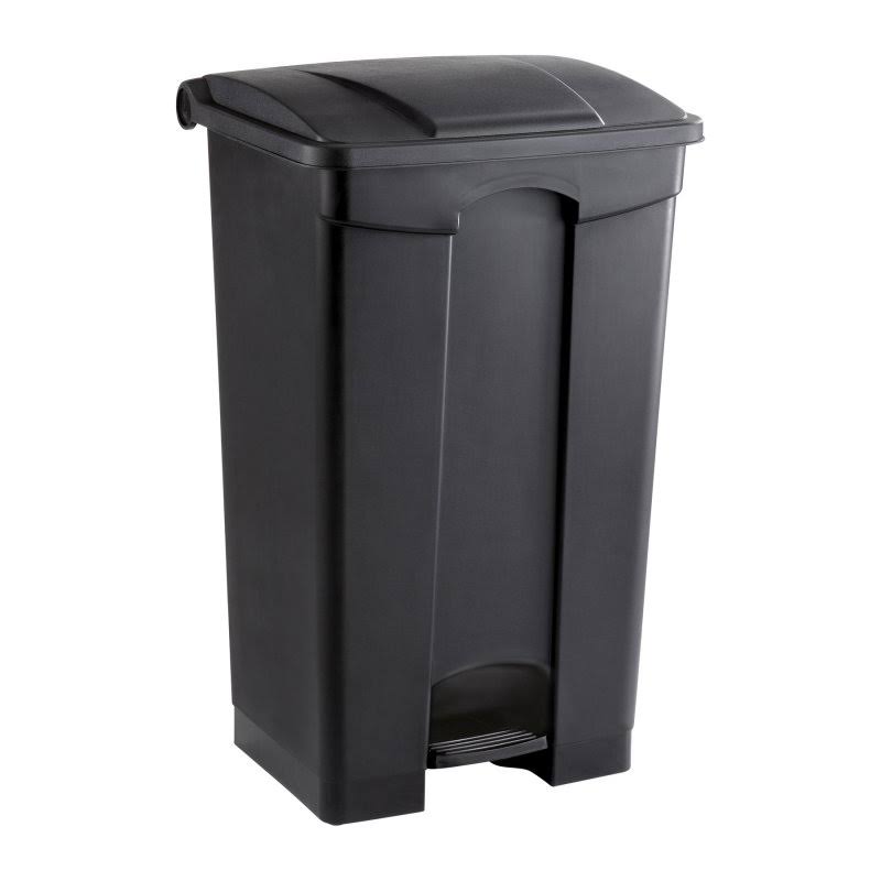 Tan Plastic Trash Can 23 Gal with Flip Lid and Foot Pedal M20109