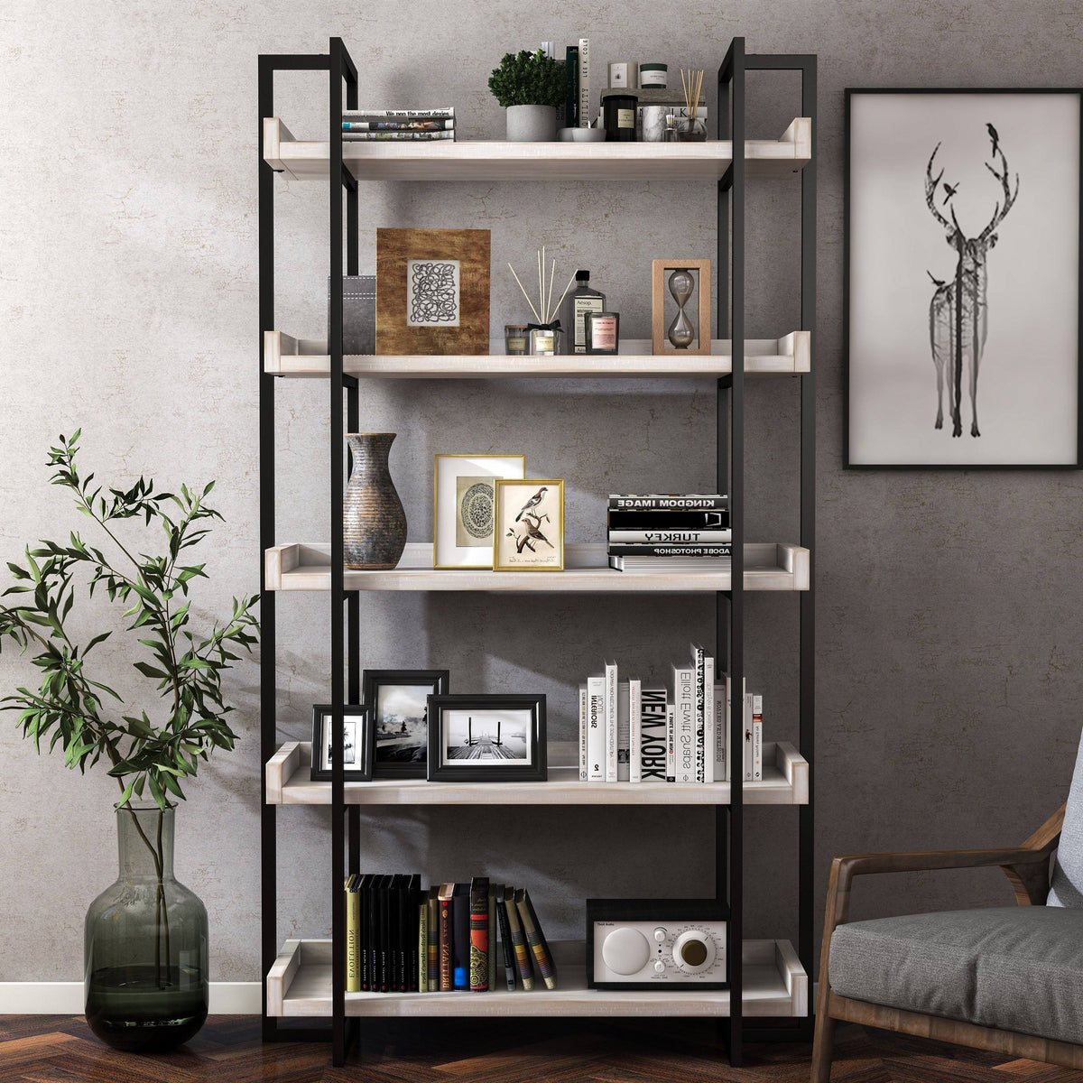 Antique White Bookshelf M93533