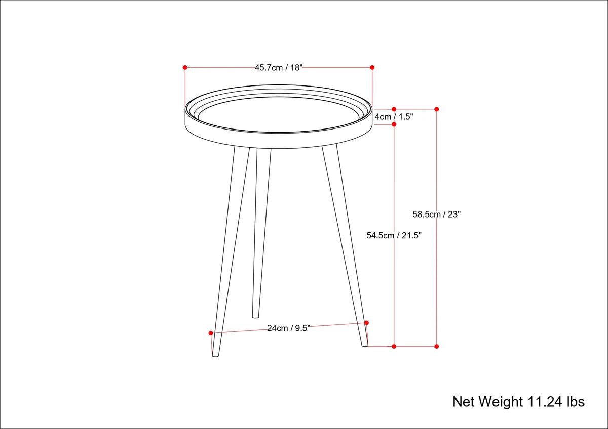 18 inch Metal Round Side Table S837201