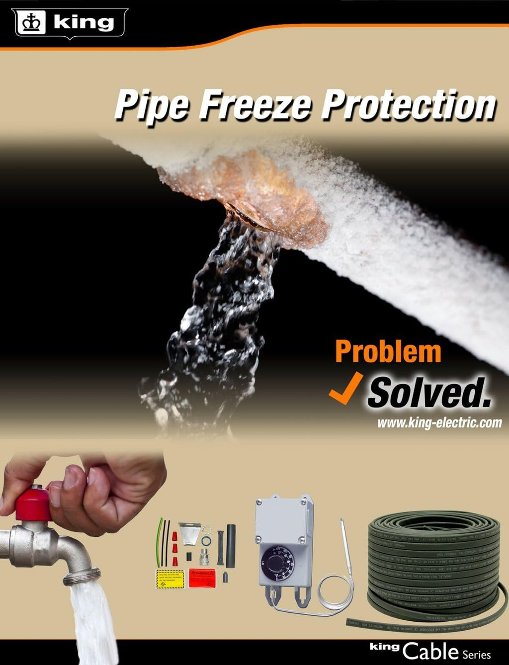 240-volt Self Regulating Pipe Freeze Cable Kit, 24-Feet G60760