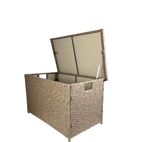 Rustic Brown Handwoven Wicker Storage Trunk, 42.3 Gallon E3331