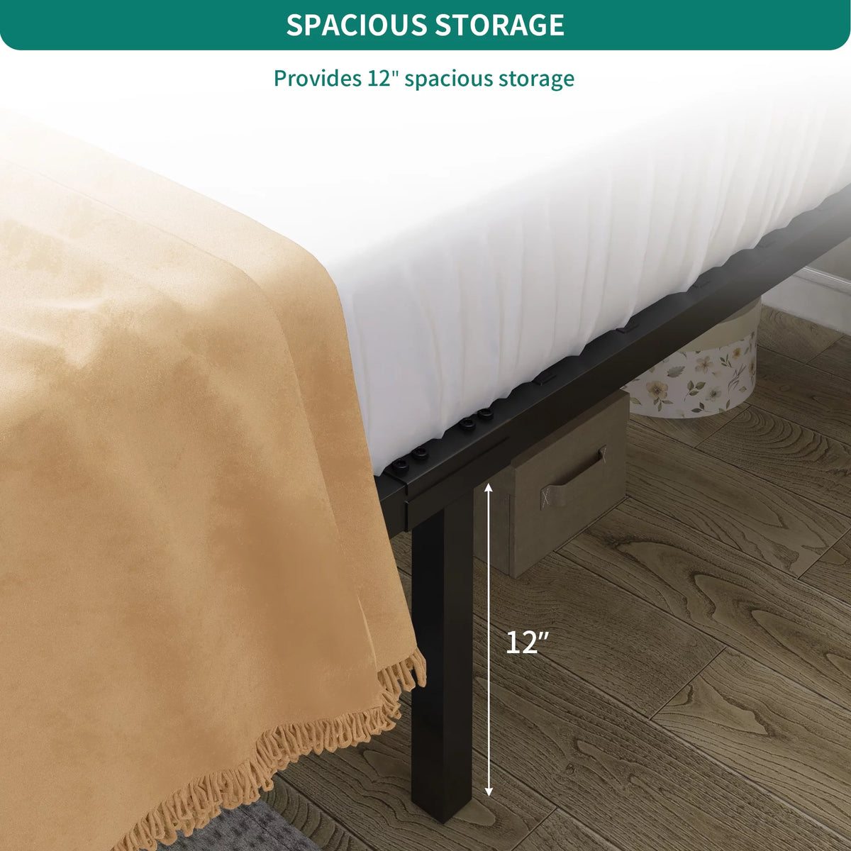 Full Size Upholstered Platform Bed with Adjustable Headboard X6527