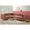 Coral Velvet Sectional Sofa E8548
