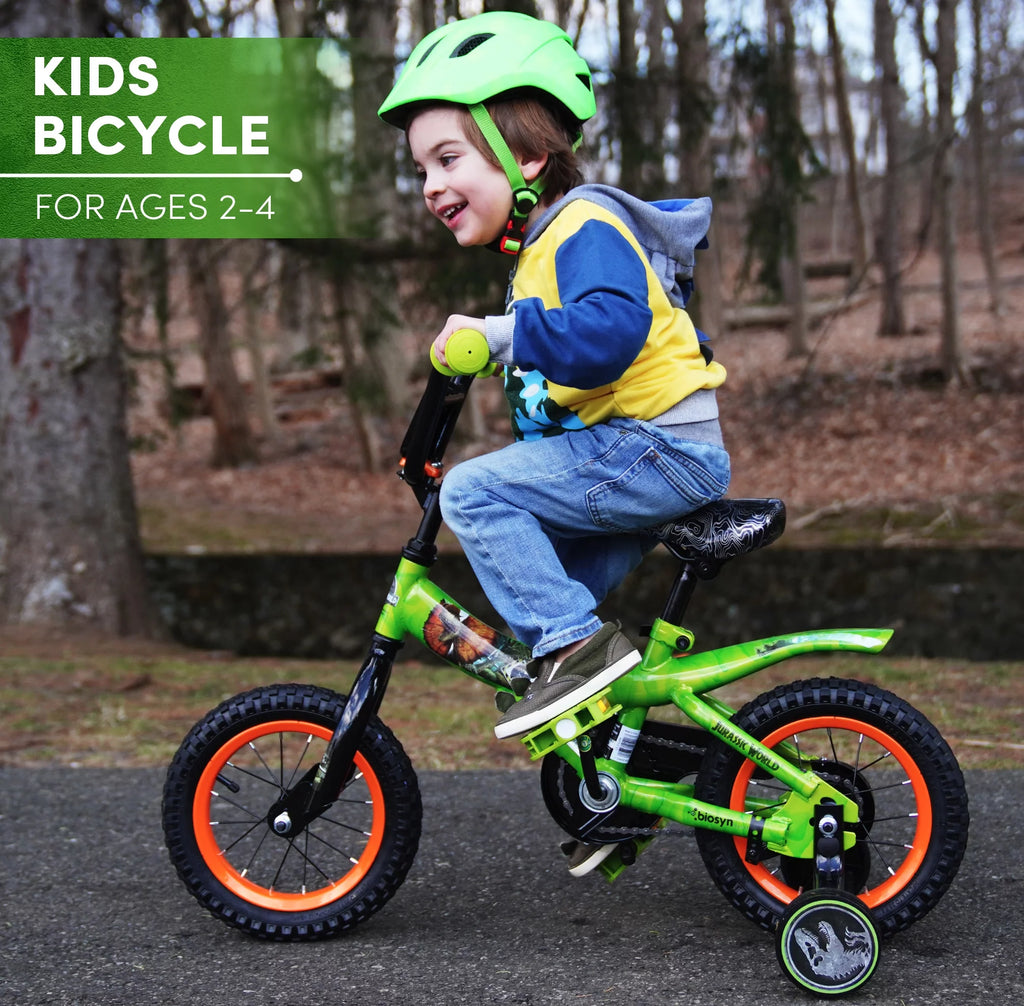 Green and Orange 12-inch Boy's Bicycle with Training Wheel U3245