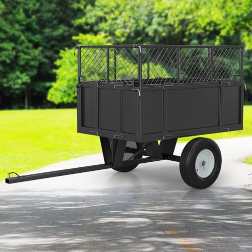 Heavy Duty Utility Trailer, 750lbs Capacity 17 Cu. Ft. Dump Trailer with Removable Sides C52218