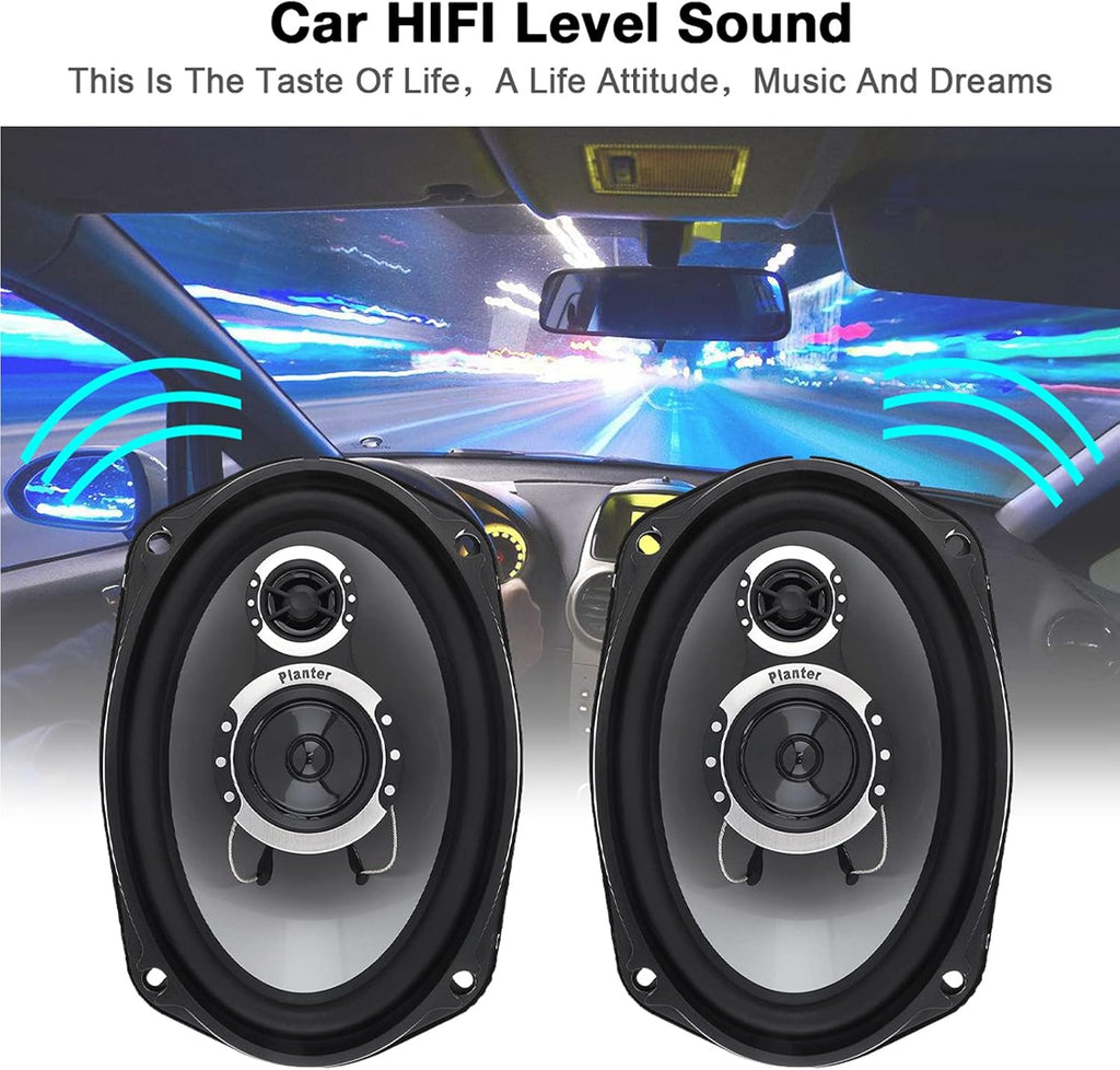 6''x 9'' 1000 Watt Max 3-Way Coaxial Speakers (2 Pack) R88536