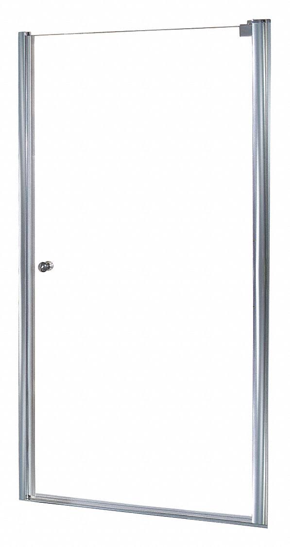 Silver Frameless Hinged Shower Door G789