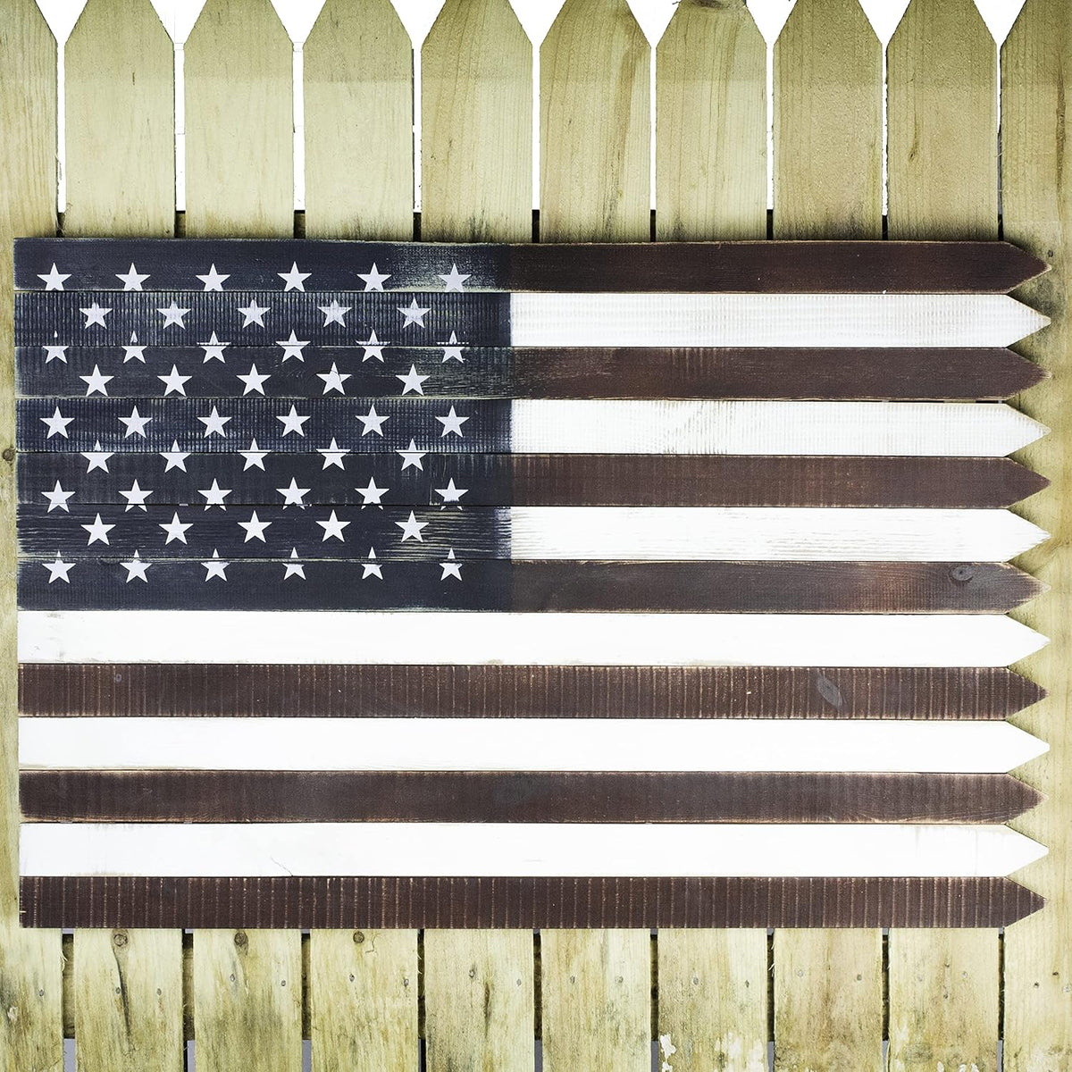Rustic Farmhouse Wooden American Flag Sign Wall Décor T9016