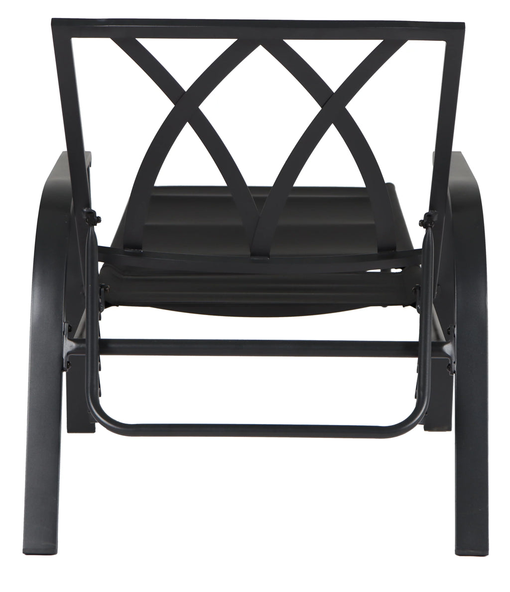 Red Cushion Steel Outdoor Chaise Lounge P584