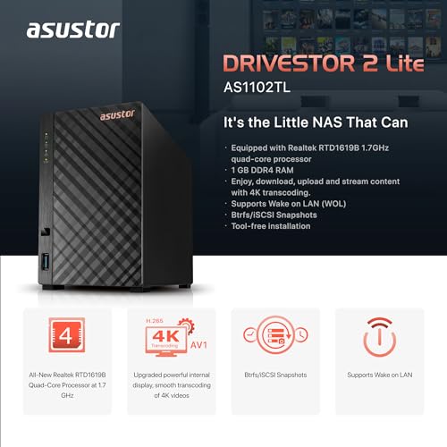2 Bay NAS Enclosure Network Storage E7560