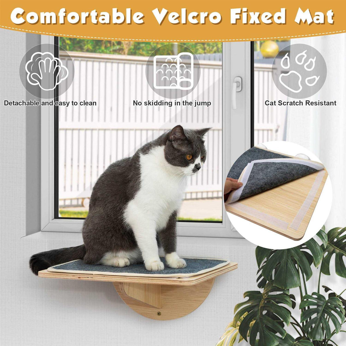 Cat Window Perch with Suction Cups F93003