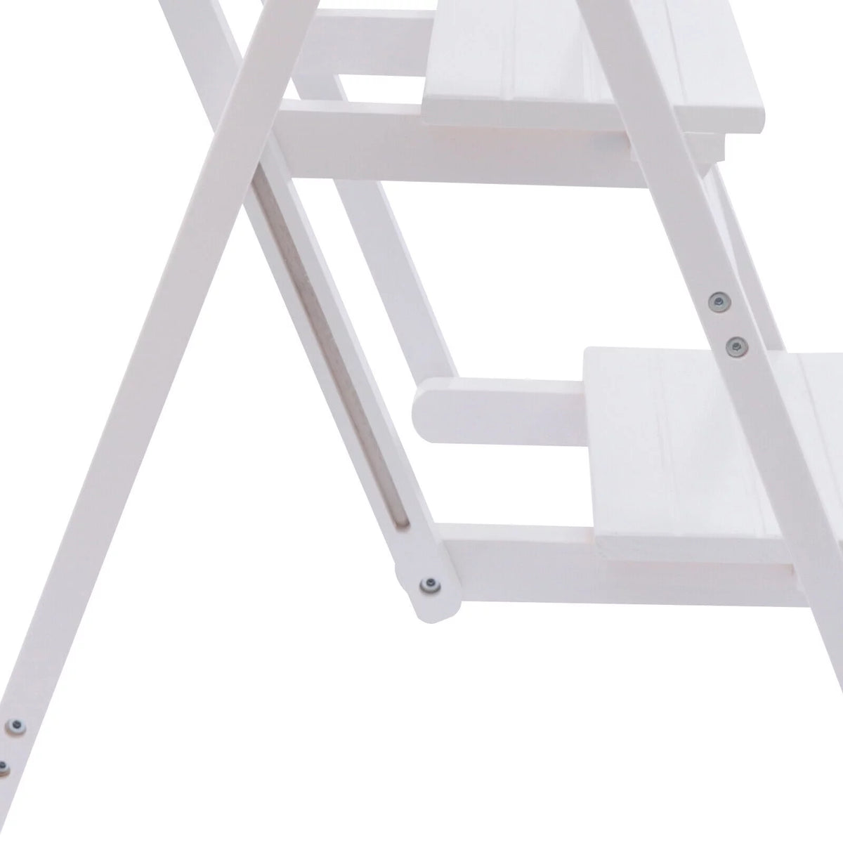 Folding Wooden Step Stool Anti-Slip White U631