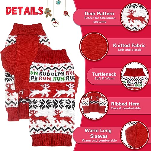 Striped Santa Claus Dog Christmas Sweater W40125