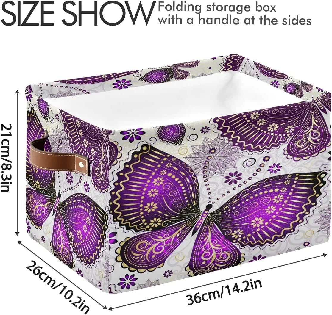 2pcs Waterproof Storage Bin Laundry Basket L5330