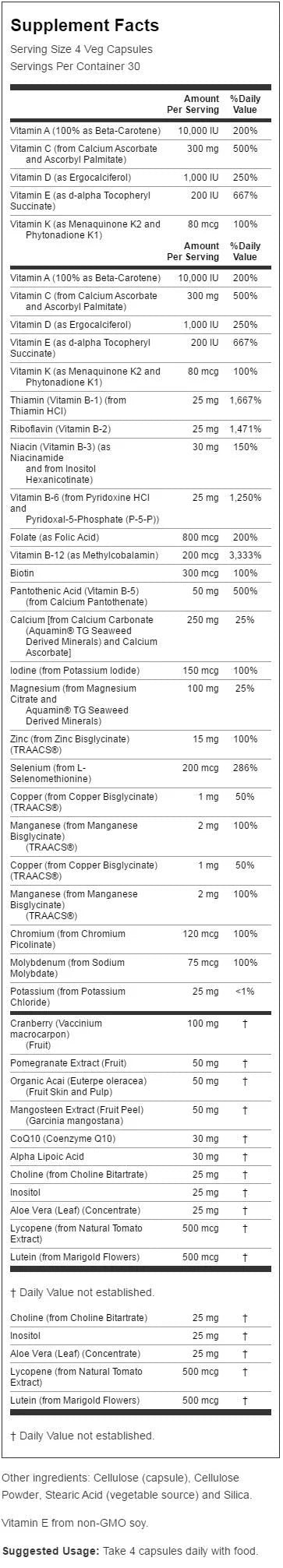 120 Veg Capsules Women's Multivitamin U500633