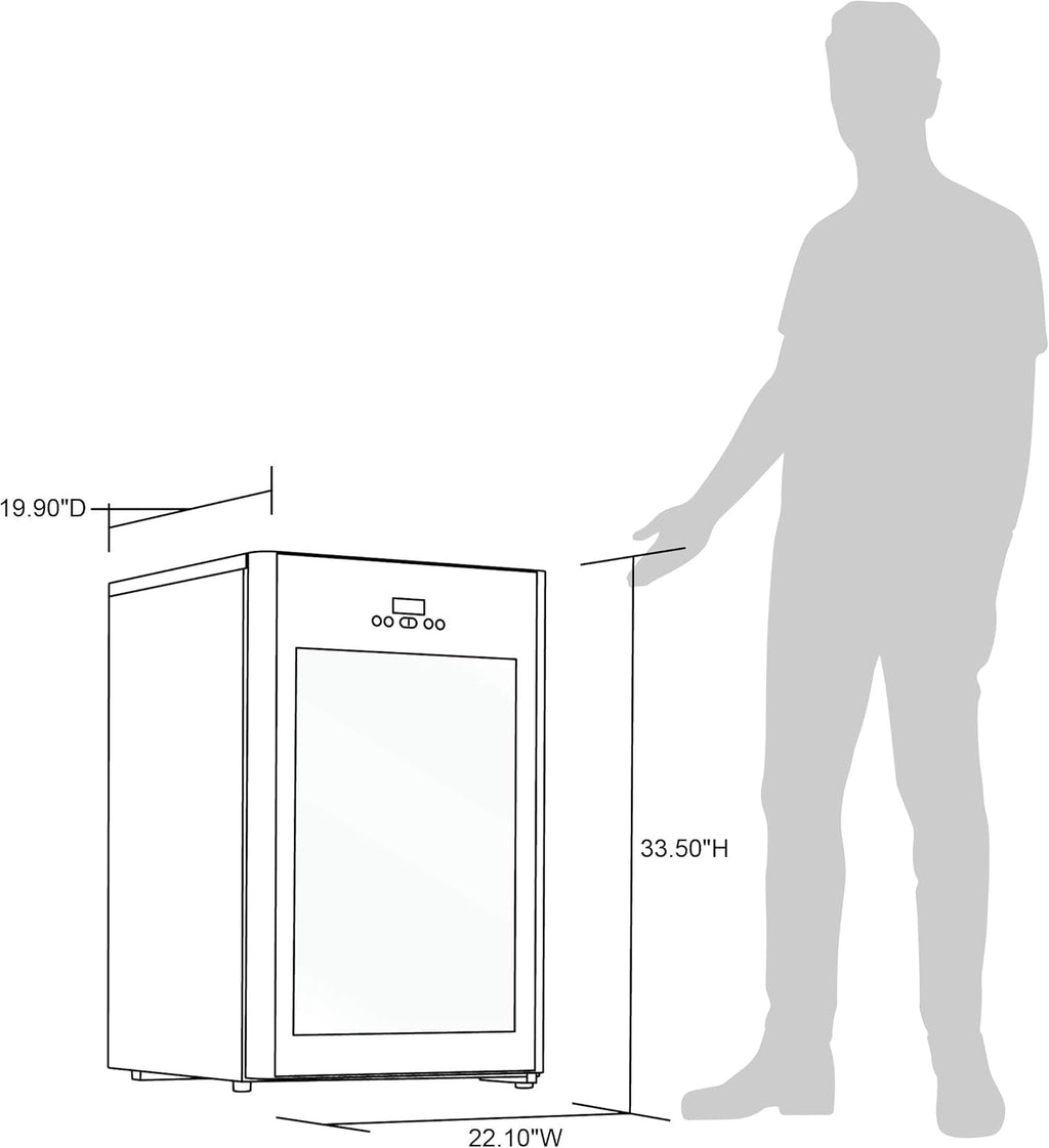 125 Can Capacity Black Freestanding Beer Refrigerator and Cooler with Glass Door R256366