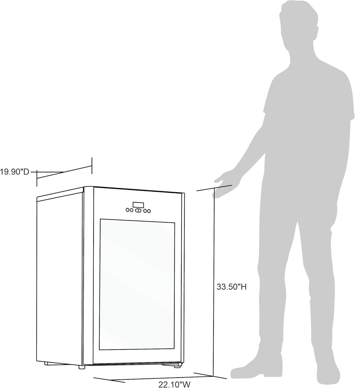 125 Can Capacity Black Freestanding Beer Refrigerator and Cooler with Glass Door R256366