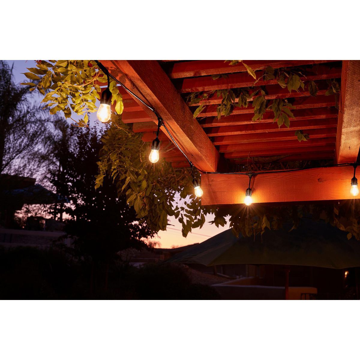 Black LED Outdoor String Lights P244274