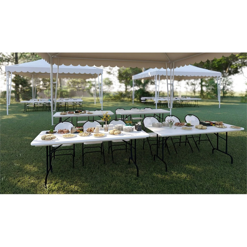 Plastic Resin Metal Folding Chair Set of 4 I9225