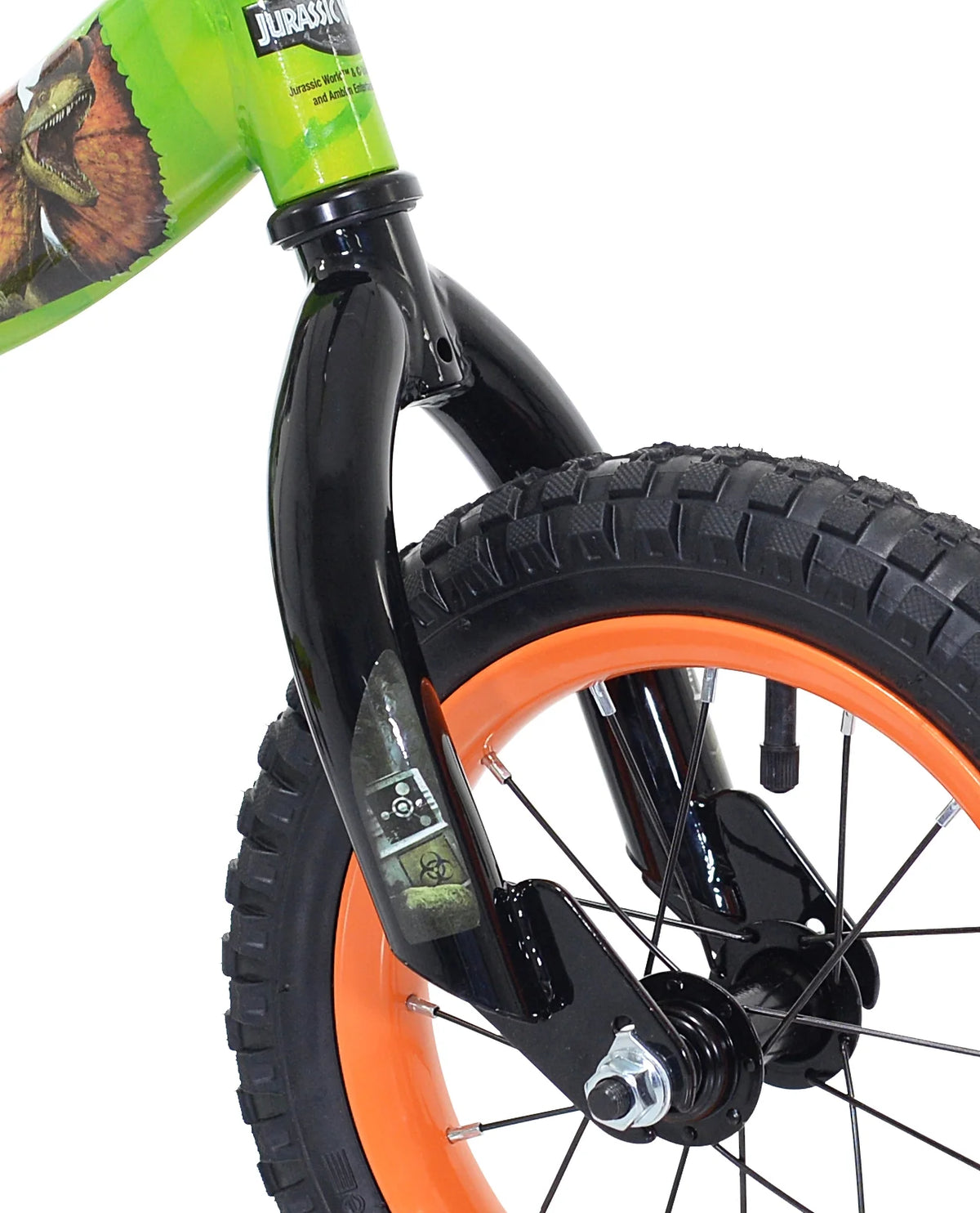 Green and Orange 12-inch Boy's Bicycle with Training Wheel U3245