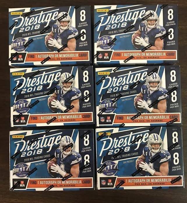 2018 Panini Prestige Football Trading Card Blaster Box 8 Packs U63595