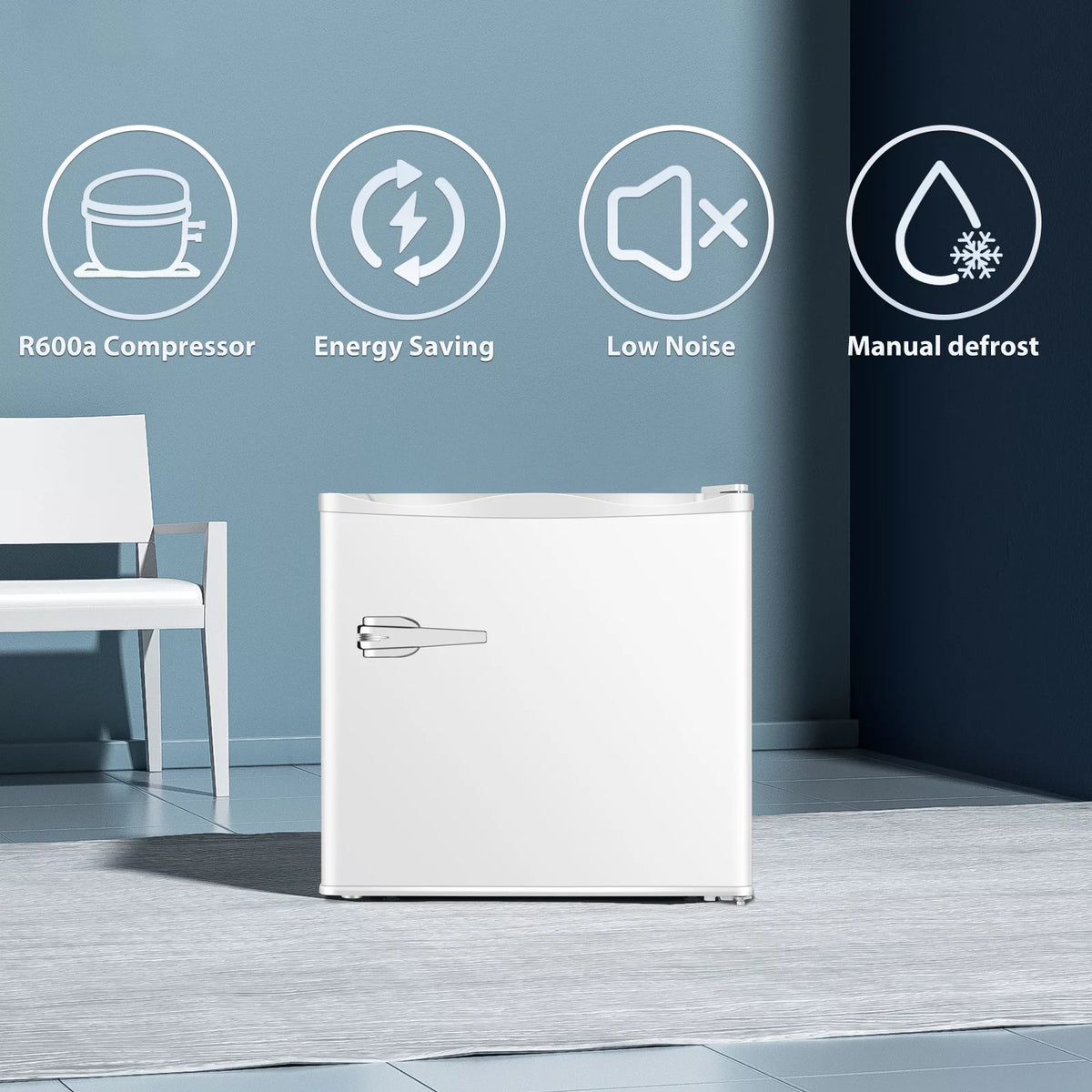 Mini Upright Freezer Compact Refrigerator Red D946812