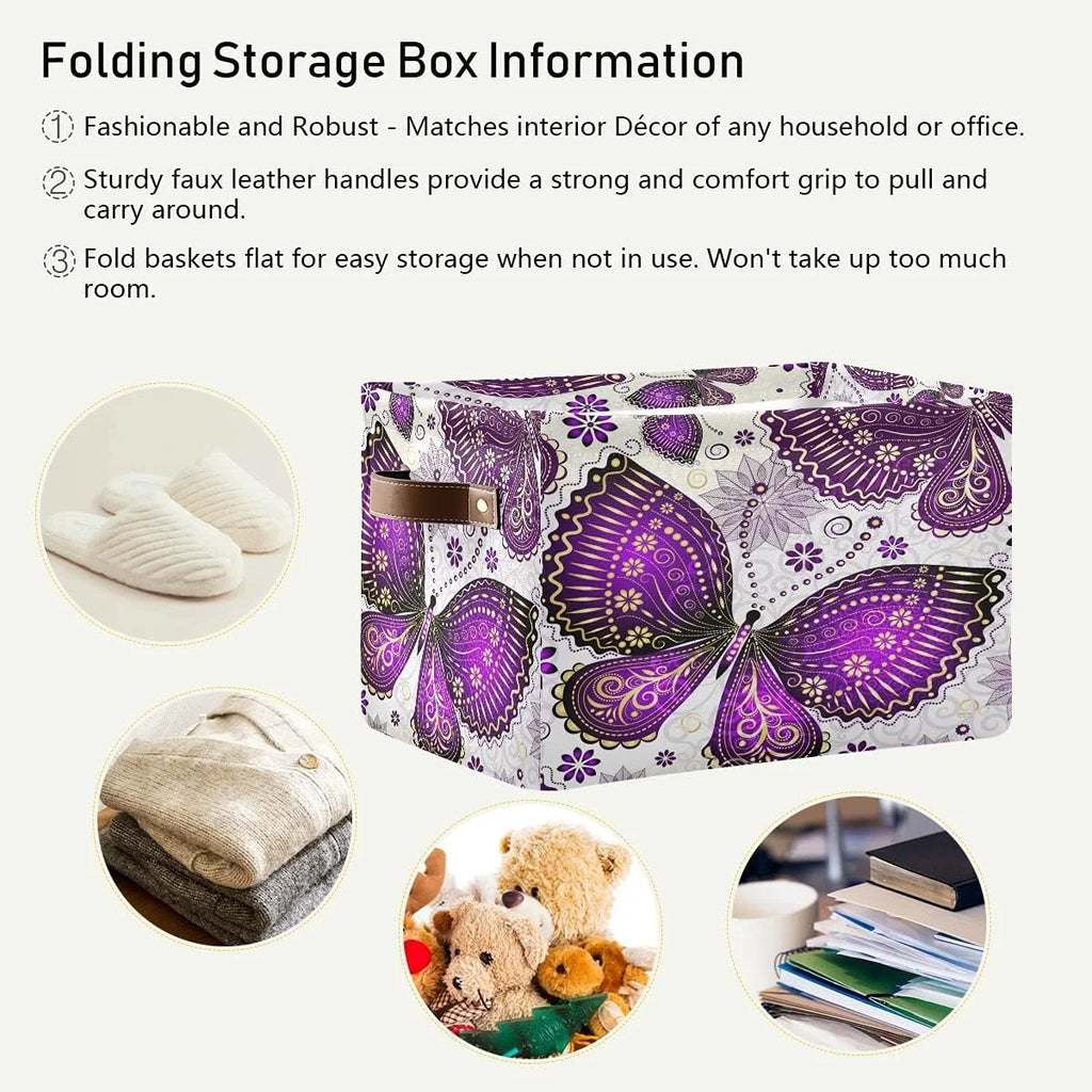 2pcs Waterproof Storage Bin Laundry Basket L5330