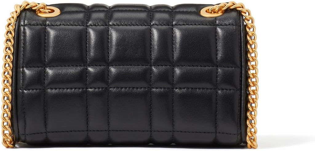 Black Quilted Leather Small Shoulder Crossbody X90315