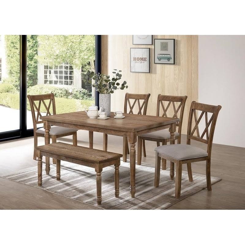 Grey Farmhouse Dining Side Chairs, Set of 2 V46407