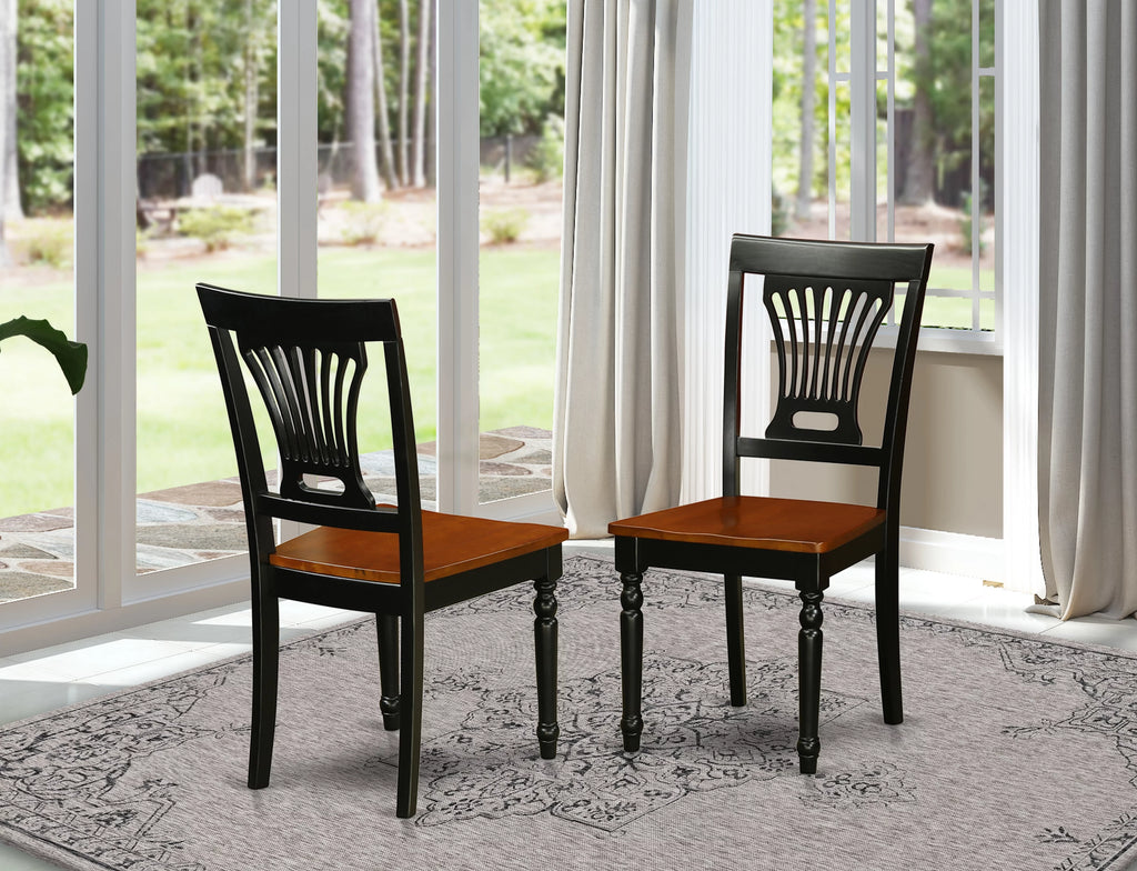 Black Cherry Wood Dining Chairs Set of 2 E349472