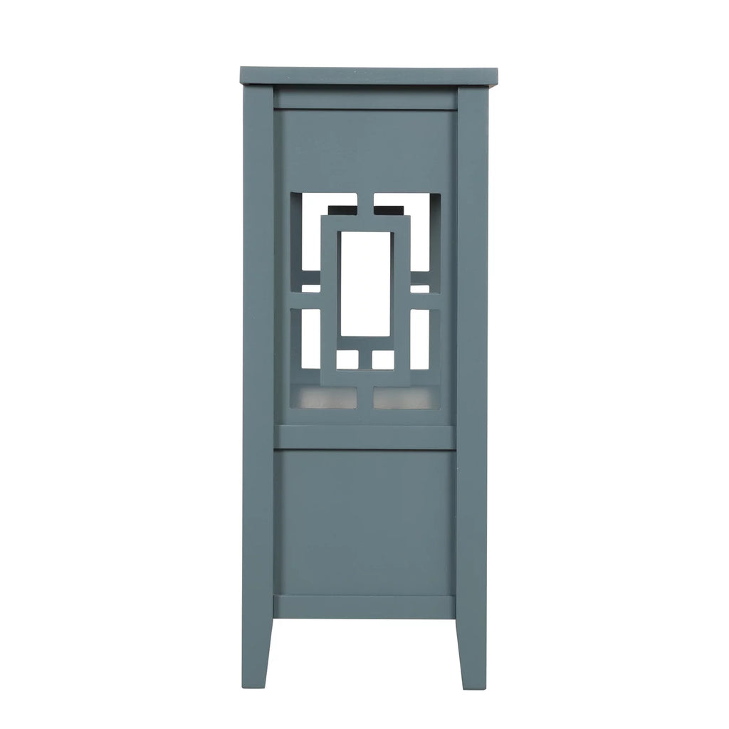 Blue Pine Wood Console Table F435