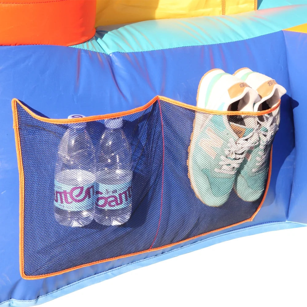 Inflatable Bounce House Slide Bouncer with Basketball Hoop Climbing Wall E1818