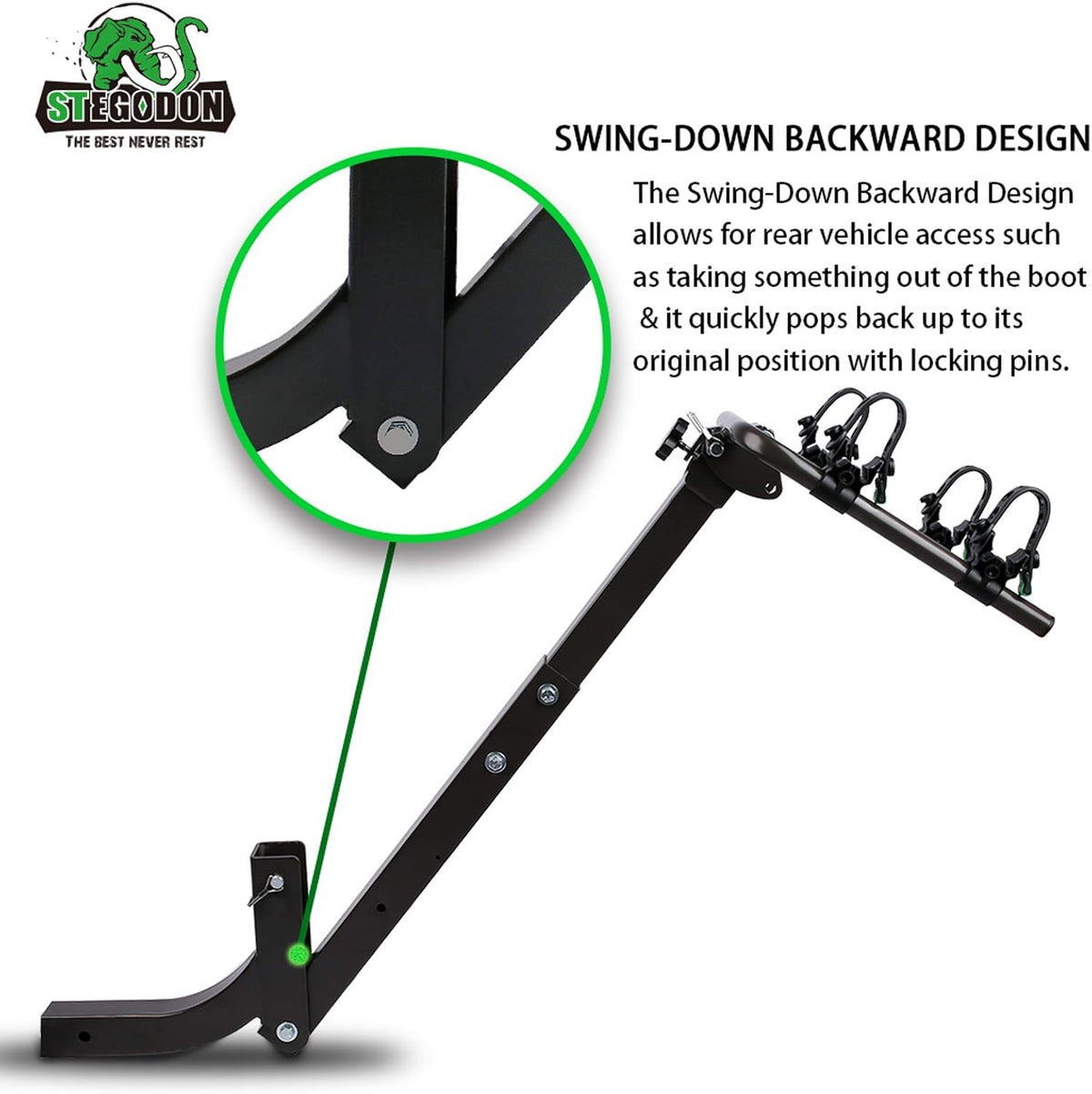 2 Bike Hitch Rack Heavy Duty Foldable Hitch Mount I498915