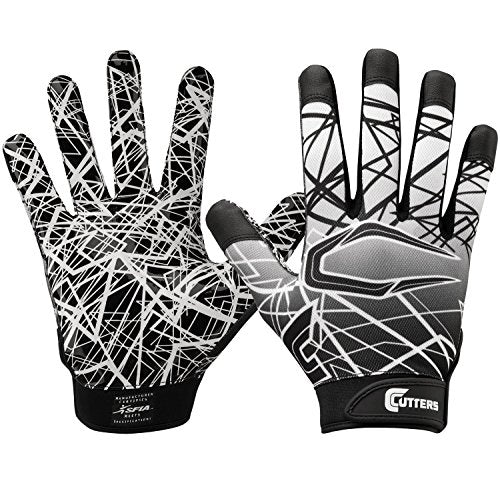 Cutters Game Day No Slip Football Gloves - Receiver Glove with High Tack Silicone Grip O523034