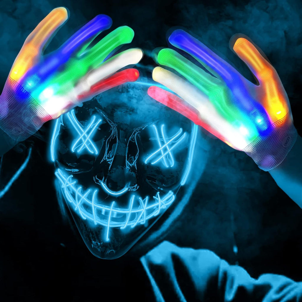 LED Light Up Mask with Gloves Kit P119277
