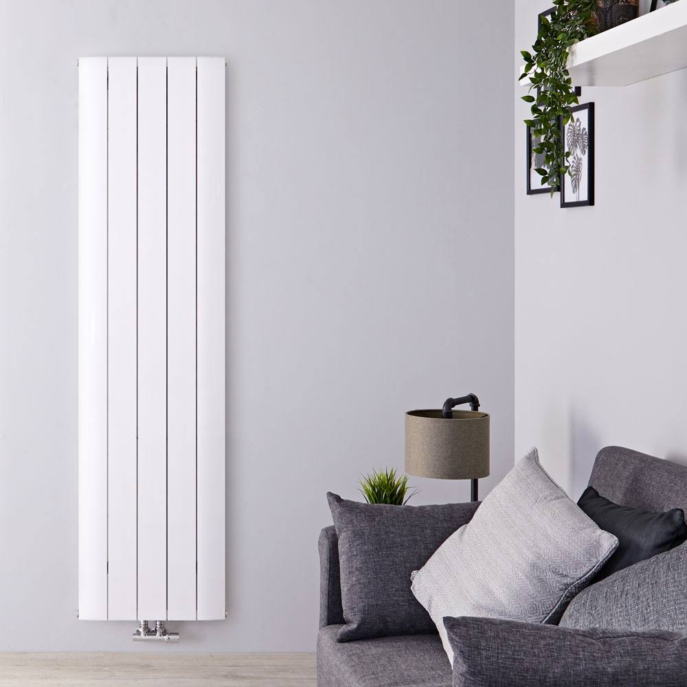 White Vertical Hot Water Radiator A9886
