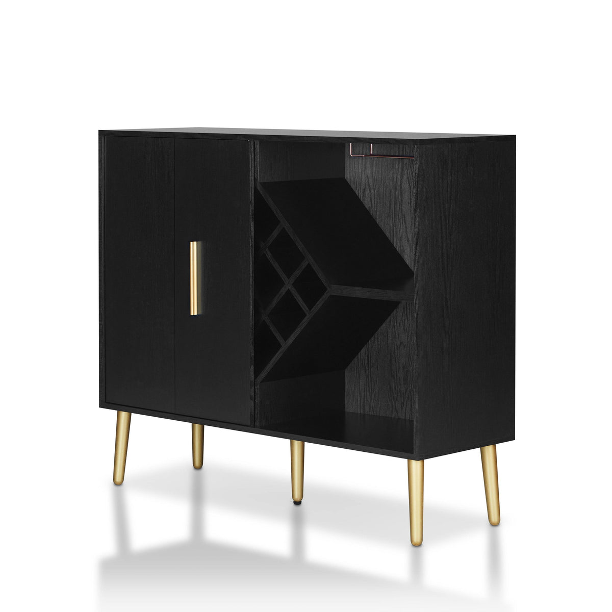 Modern Black Storage Buffet E9189